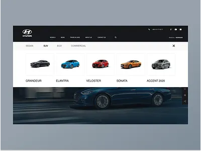 Hyundai Auto Georgi - Web UXUI automobile buy car car car models car website cars clean design drive hyundai minimal minimalistic santafe select car test drive ui ux vechile web design website