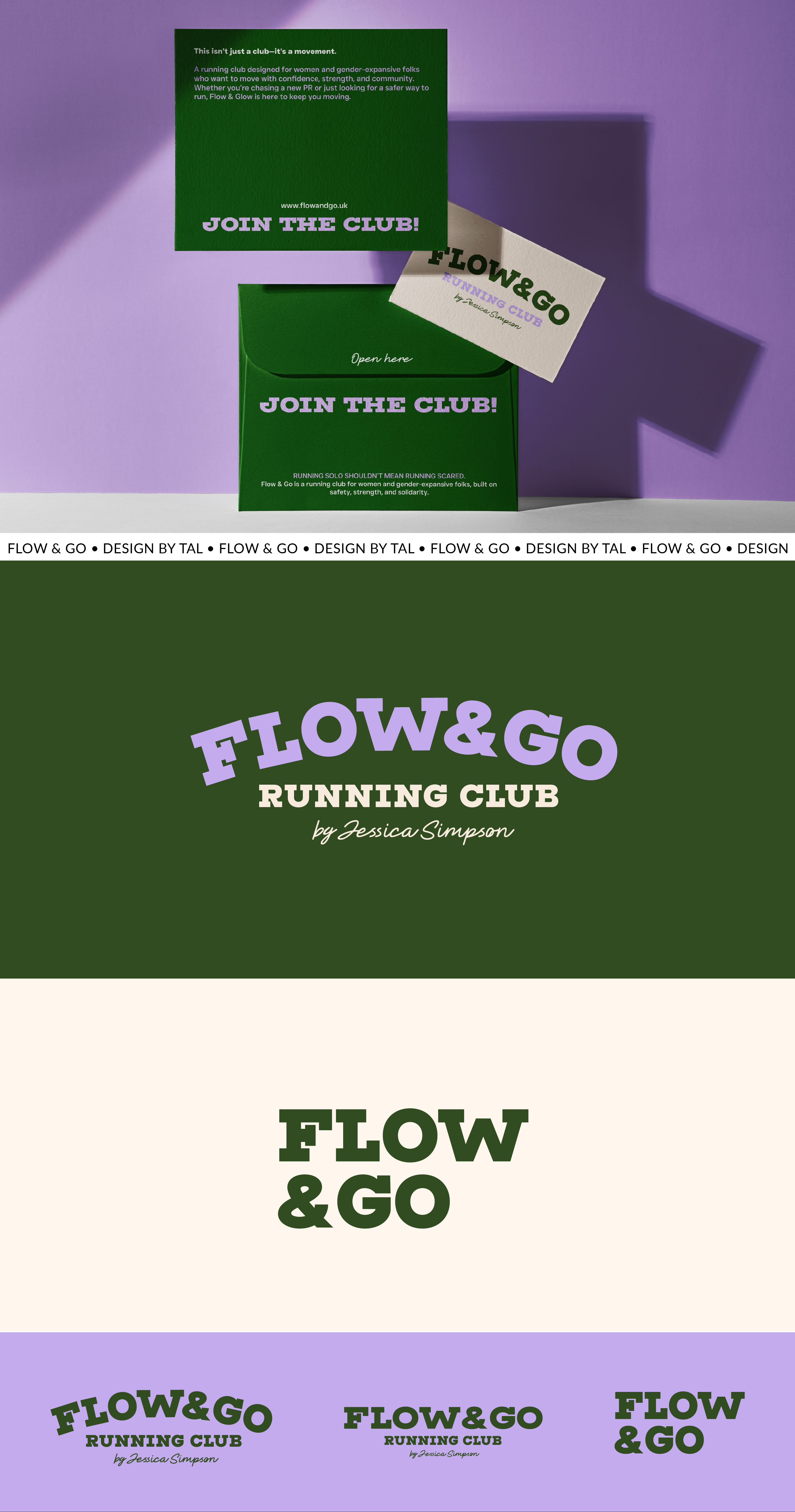 Flow & Go Women's Running Sports Club Branding And Logo brand designer brand guidelines brand identity brand kit brand packages brand strategy branding design female branding graphic design graphic designer label design logo logo design modern logo packaging design personal branding retro logo sports logo visual identity