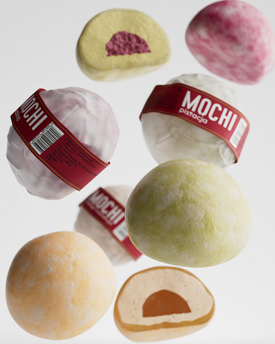 Mochi: Stylized 3D Product Visualization 3d 3d animation 3d designer 3d food 3d for e commerce 3d modeling 3d product render 3d rendering cgi cinema4d redshift