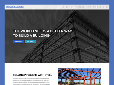 Metal Building Industries // Web Design building construction engineering metal metal building web design