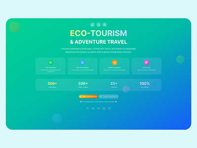 Nature First – Eco Adventure Awaits Banner animation banner branding design graphic design illustration logo typography ui ux vector webbanner