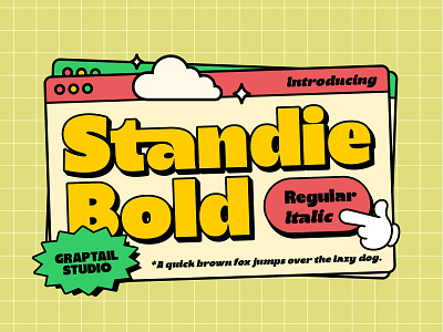 Standie Bold branding design features headline illustration logo opentype poster typeface typogaphy ui vintage