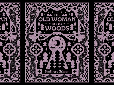 The Woman in the Woods adobe birds brothergrimm darkfairytale darkfantasy fairtale fantasy grimbrothers grimm halftone illustration.texture muti patterndesign photoshop tale type typography woods