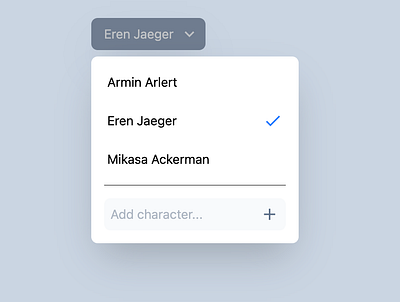 Custom Value Dropdowns add characters component custom data database datalist dataset dropdown frontend menu people ui users value