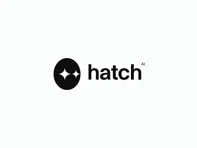 Hatch AI 2 ai ai hatchery bird branding egg hatch hatchery identity life logo mark negative space star symbol