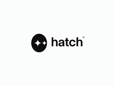 Hatch AI 2 ai ai hatchery bird branding egg hatch hatchery identity life logo mark negative space star symbol