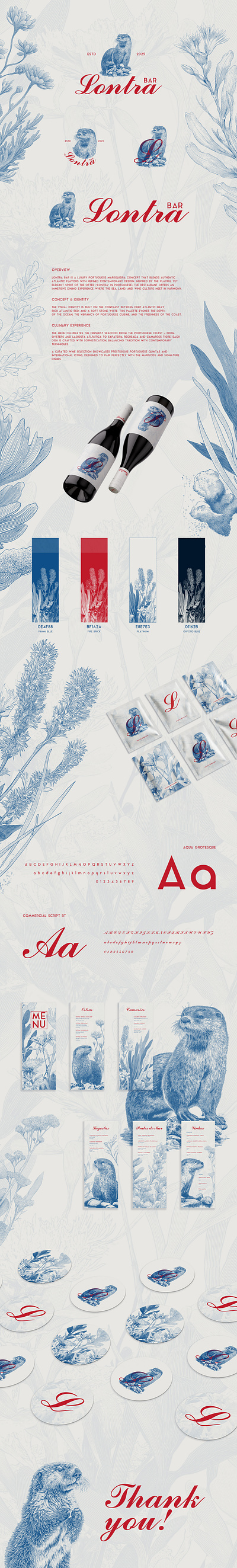 Lontra Bar - Brand identity brand identity branding design food graphic design logo menu menu design restaurant identity visual identity
