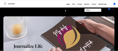 A wix website theme for a journaling shop bookstore journaling website shop wix studio