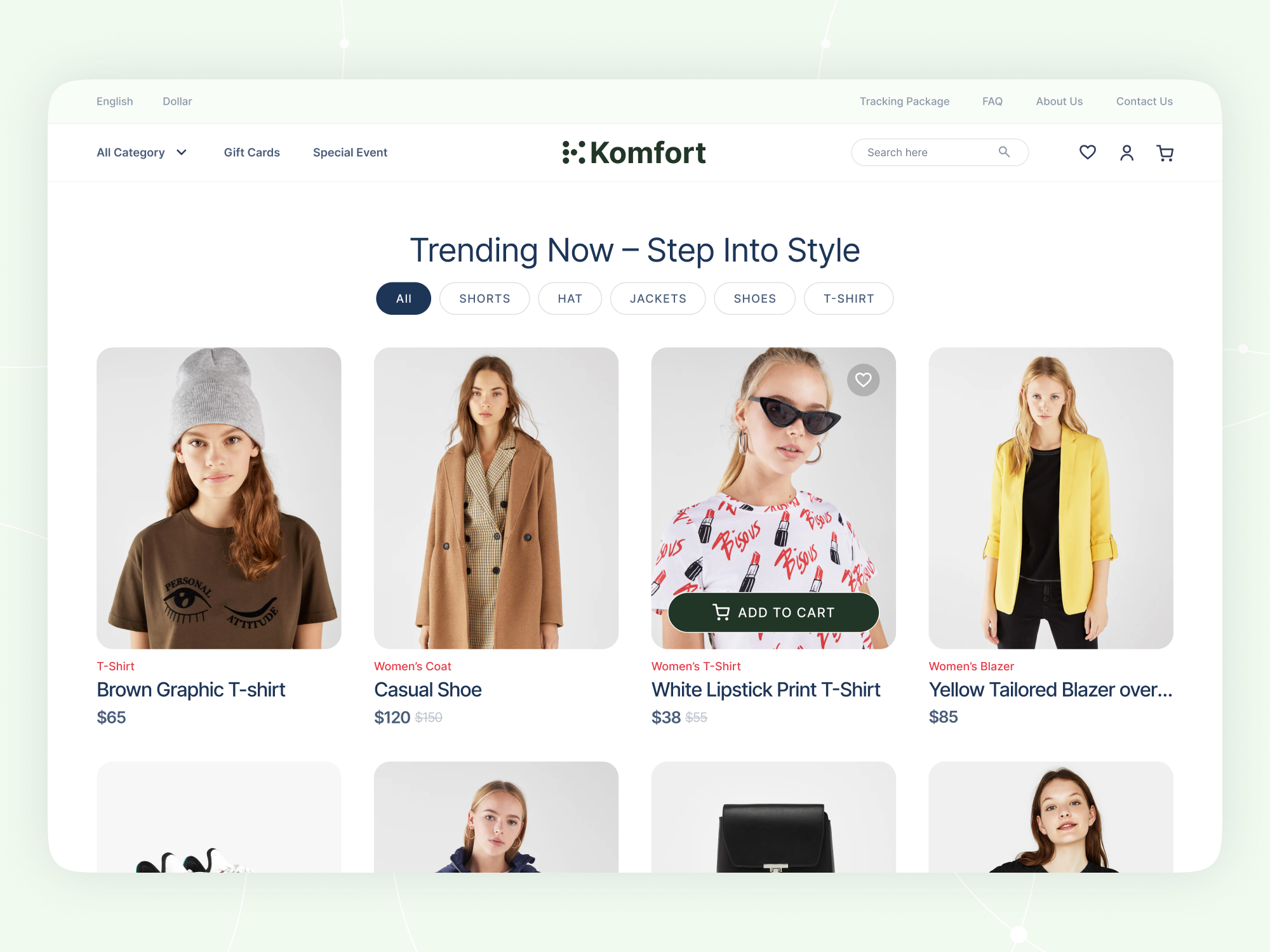 Example of Ecommerce Website Design