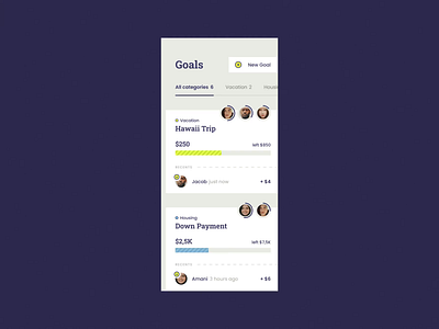 Finance App Concept after effects animation animation app chart chat dashboard finance graph message mobile motion movement ui ux