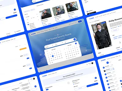 Security Marketplace Design for Doberme blue palette clean ui creative design design eye catching design minimalism modern color palette modern gradients modern landing page modern typography platform design platform ui security service structured visual identity ui user friendly design user friendly platform