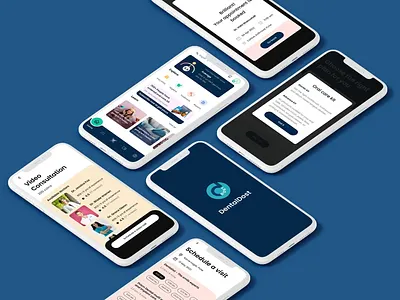 Redefining Oral Care with the DentalDost Mobile App application design dentist healthcare mobile app oral health ui