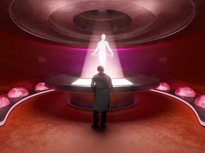 Echoes of Tomorrow 3d animation branding cinema4d design graphic design illustration logo motion graphics octane ui