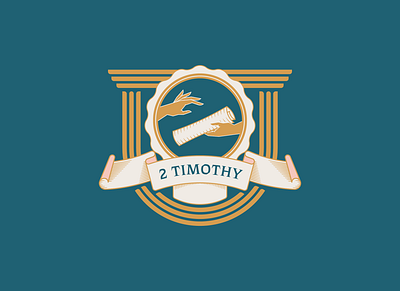 2 Timothy - Sermon Series (Mosaic Church) badge banner branding church expository greek hands identity illustration lockup roman scripture scroll series sermon sermon series typography