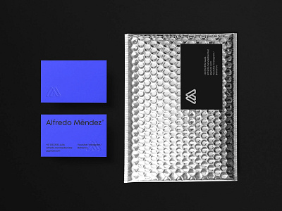 Branding details for Alfredo Méndez. branding business card corporate design download envelope identity logo mockup mockups psd stationery template typography