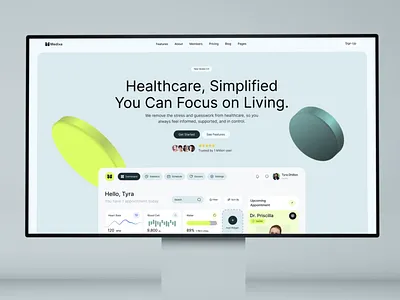 Medixa® - Animated Website Landing Page UI/UX Design | BayFi animation bayfi clean design dashboard healthcare interaction design landing page medical medixa webdesign minimalist modern ui saas ui uiux user experience user interface web design website ui