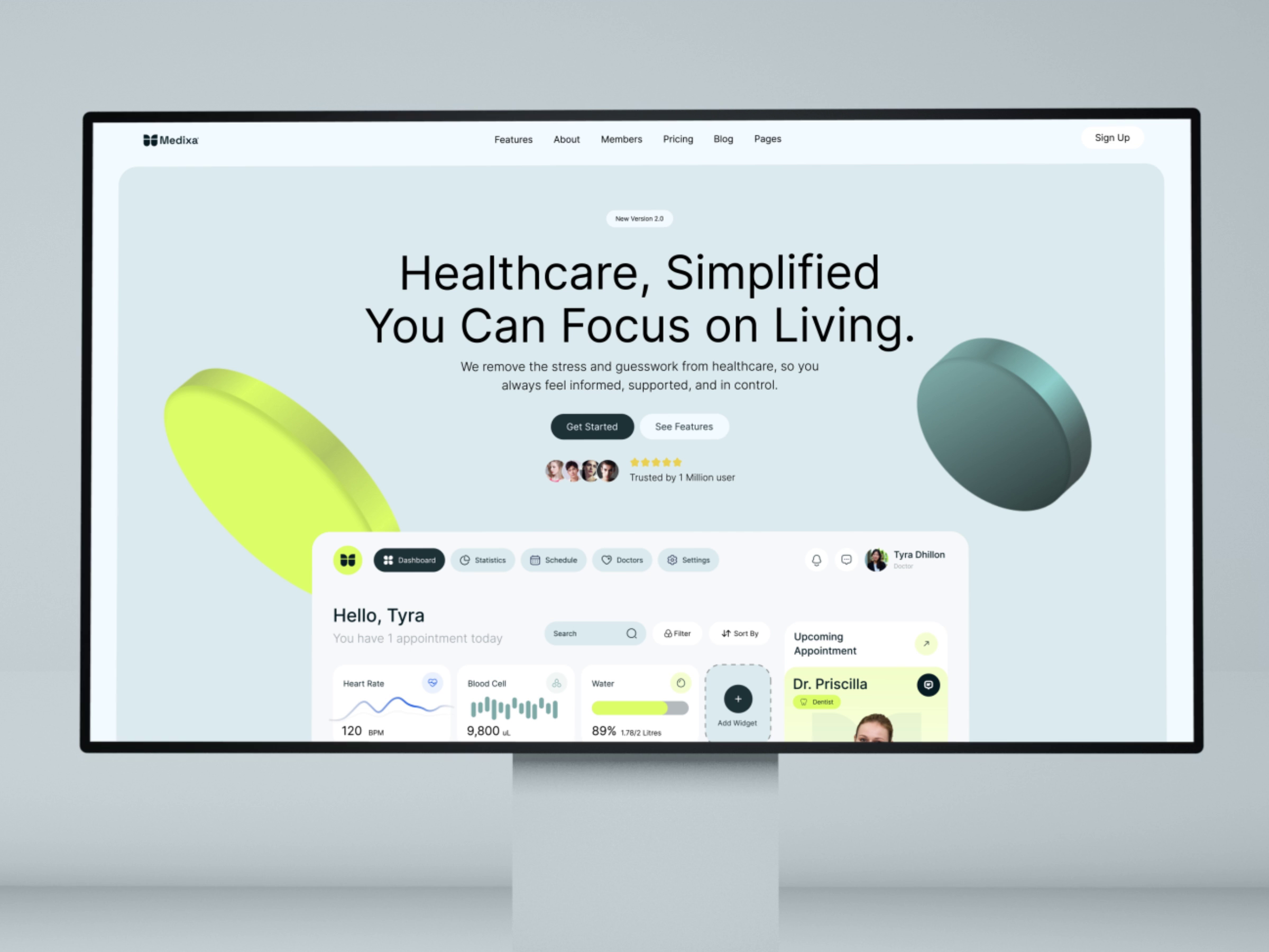 Example of Medixa® - Animated Website Landing Page UI/UX Design | BayFi