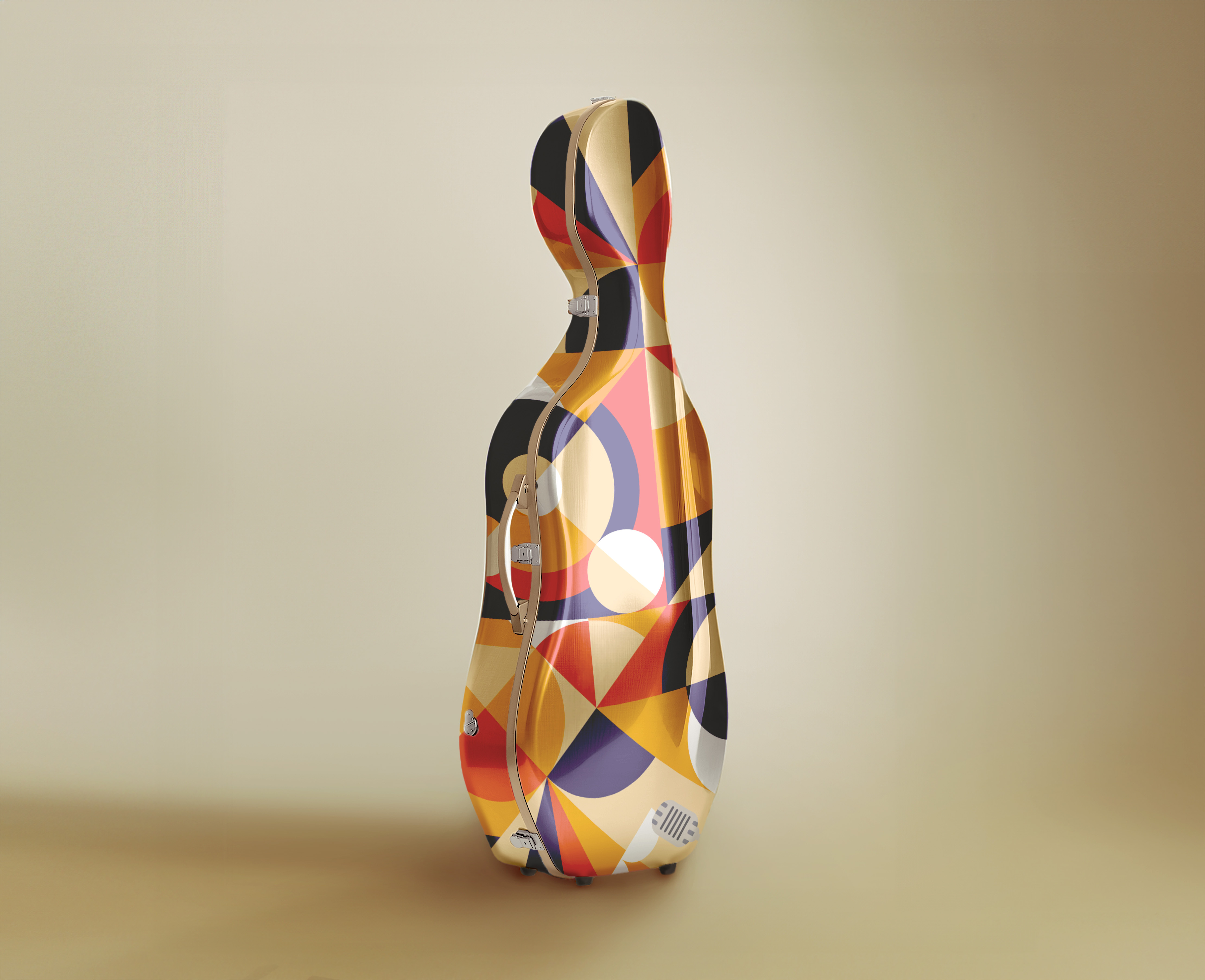 Cello Case - Product design 3d brand branding case clean colorful design graphic design illustration instrument mockup music packaging premium product visual identity warm