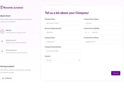 Company Onboarding company design experience input minimal onboarding ui website