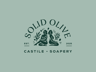 Solid Olive Logo beauty product logo olive soap woman