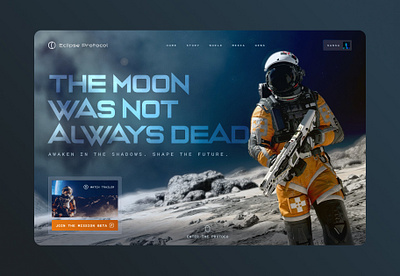 Game Landing Page game game design graphic design header herosection landing landing page ui webdesign