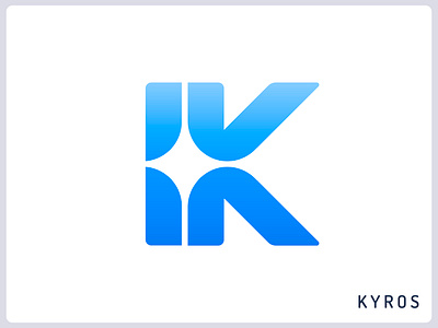 K monogram for Kyros pt.2 actuarial analytical branding client finance icon k monogram logo loyalty monogram negative space smart logo star