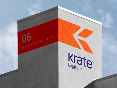 Krate Logistic Identity branding building design download free freebie identity logo mockup mockups mural psd template typography wall