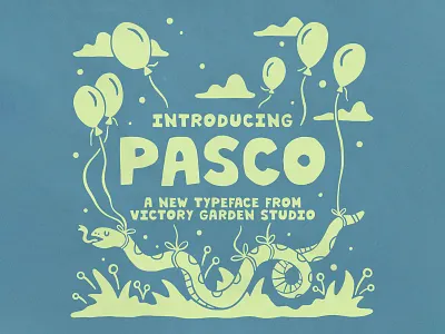Pasco Typeface animal balloon design font handmade illustration lettering paper paper cut snake texture type typeface typography