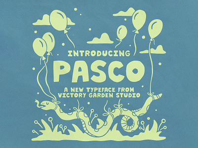 Pasco Typeface animal balloon design font handmade illustration lettering paper paper cut snake texture type typeface typography
