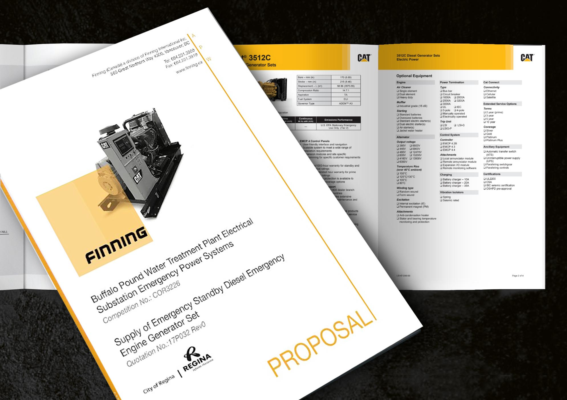 Example of Proposal Template for Finning sales department, Canada