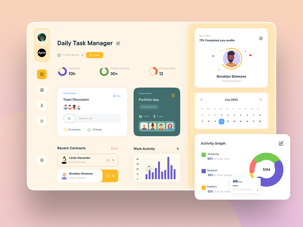 Project Management Dashboard designs, themes, templates and ...