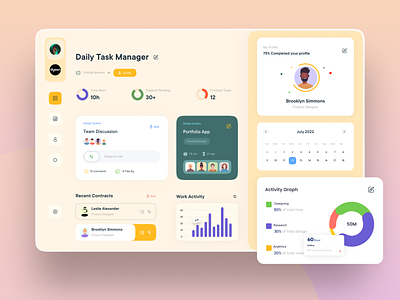 Task Management Dashboard analytics animation branding consultancy graphic design management motion dashboard motion graphics organize panel website planner website project management dashboard tacking website task management task management dashboard team management to do dashboard user dashboard web design work list