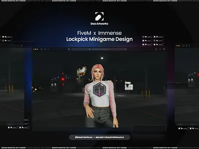 Immense Lockpick Minigame UI I Gta V illustration lockpick lockpick minigame lockpicking