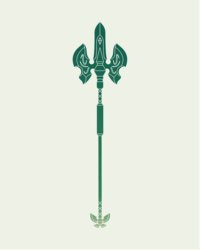 Hyrule Spear design flat graphic design illustration illustrator minimal spear vector zelda