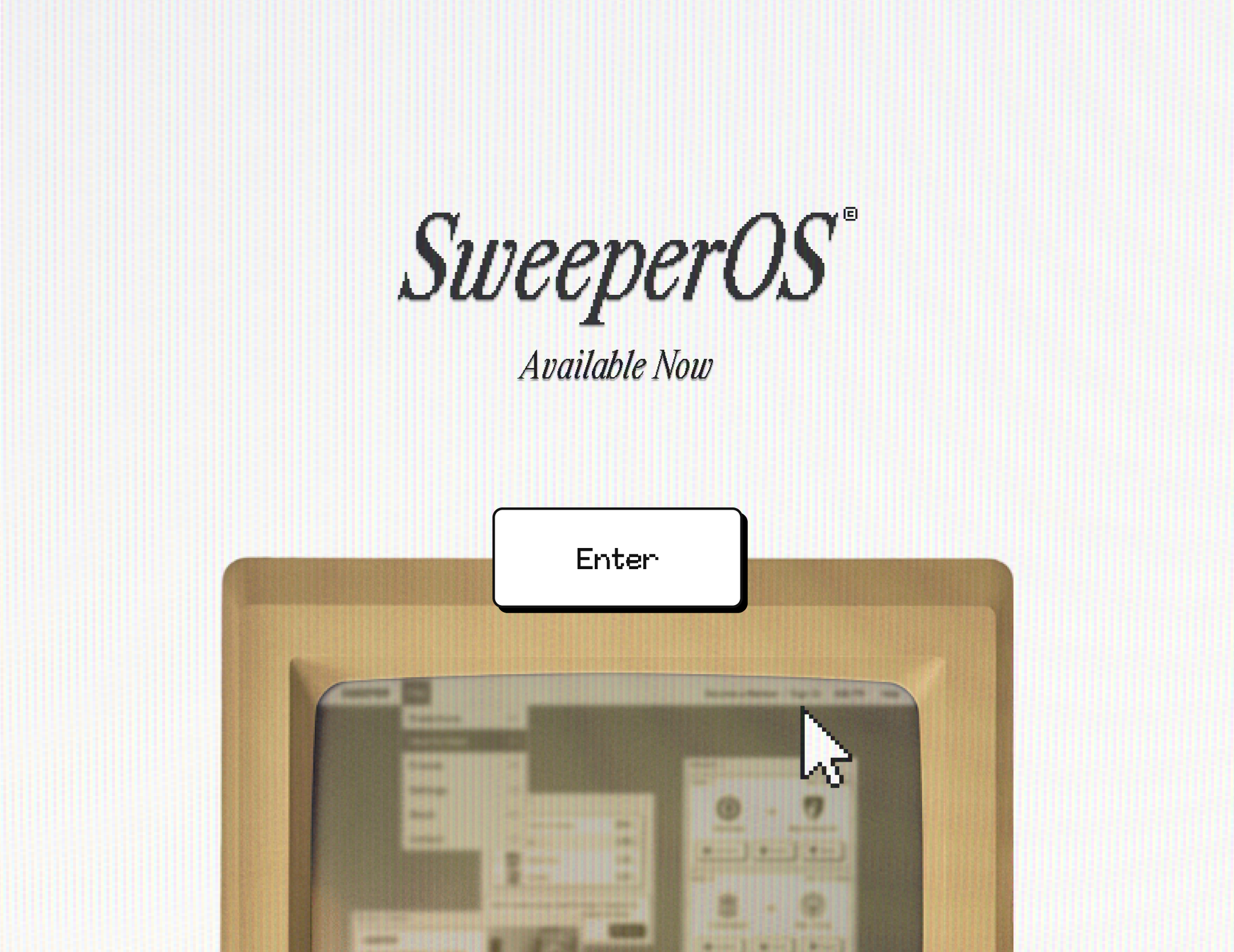 SweeperOS© Available Now apple assets branding design illustration launch logo mac os pixel retro ui