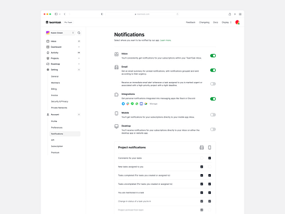 Notification Settings app design app ui noti notification design notifications setting design settings ui ui design ux ux design website design