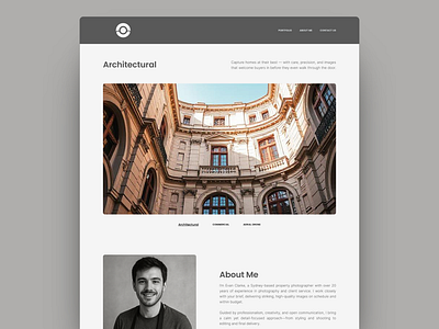 Photography - Home Page gray grayscale homepage landingpage photography portfolio ui web design