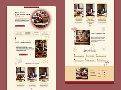 Gourmet Brownie Website – Concept Study design graphic design illustration ui ux website