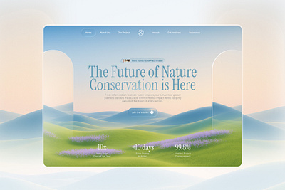 Design that feels like a breath of fresh air! hero section nature