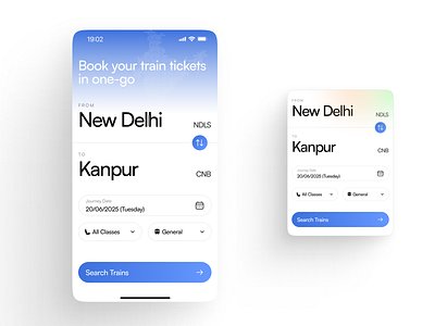 IRCTC - Ticket Booking App UI app app ui flight booking minimal ui ticket train train booking ui