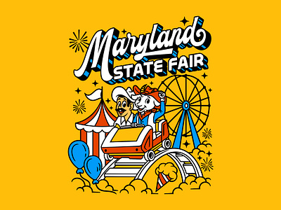 Maryland State Fair apparel bazzar branding cartoon character design event fair festival fun graphic design illustration kids logo logotype maryland mascot nightmarket tshirt typography vector