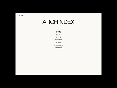 ARCHINDEX architecture design index menu minimal minimalism modern swissdesign ui ux web webdesign