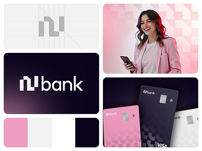 NU Bank - Brand Identity animate animation bank bank digital banking app brand identity branding design digital investment finance finance logo financial fintech graphic design logo minimalist online banking startup ui