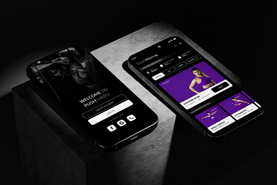 Push Hard – Gym Performance App 🏋️‍♂️ Visual Design animation branding fitnessui graphic design gymapp logo minimalistdesign motion graphics strengthtraining ui ux workouttracker