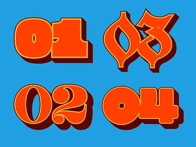 Numbers clean design lettering logo minimal numbers type typography