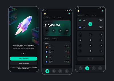 Crypto Wallet App UI/UX Design app design app ui ux crypto app ui crypto wallet crypto wallet design cryptowalletui ui ux design user interface user interface design wallet app design wallet app ui ux wallet mobile app