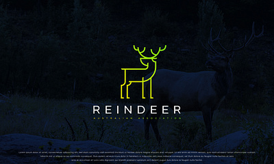 Reindeer Australian Association logo animal line art australian association logo branding contemporary branding corporate logo design creative wildlife branding deer line art eco friendly brand identity geometric logo design logo minimalist logo modern animal logo modern logo nature branding nature conservation logo neon logo design outdoor adventure logo reindeer logo vector logo wildlife logo