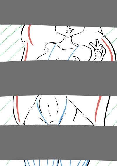 Pixels Behind the Curtain art color girl sexy woman