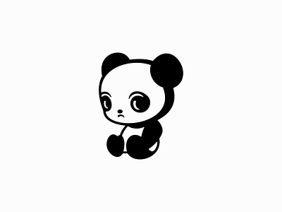 Baby Panda Logo animal baby bear branding cartoon character cub cute design emblem fun icon illustration logo mark mascot panda playful vector