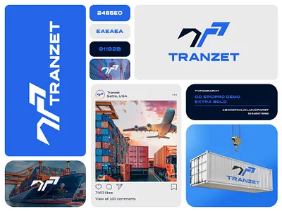 T Letter logistic company brand logo design blue color logo brand design brand identity brand kit branding colorful logo design logistic company logo logo design minimal minimalist modern moving logo design relocation